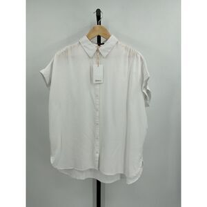Quince Women's Vintage Wash Tencel Camp Shirt  White M